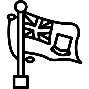 Bayrak simgesi. Vektör illüstrasyonu