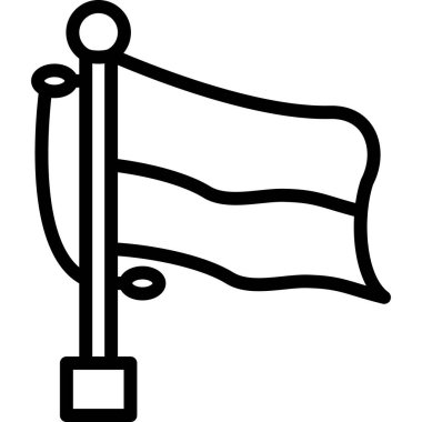 Bayrak simgesi. Web için bayrak vektör simgelerinin özet çizimi