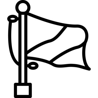 Bayrak. Web simgesi basit illüstrasyon