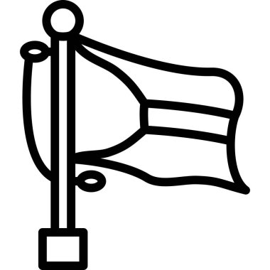 Bayrak. Web simgesi basit illüstrasyon