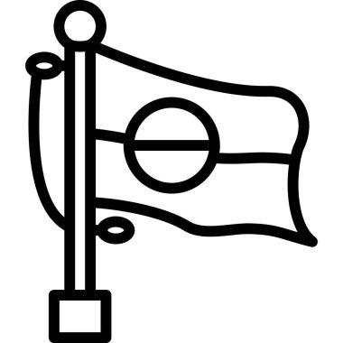 Bayrak. Web simgesi basit illüstrasyon