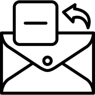 e-posta zarfı ileti simgesi ana hat biçiminde