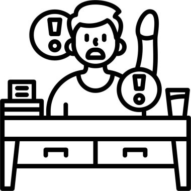 masa başı çalışanı simgesi