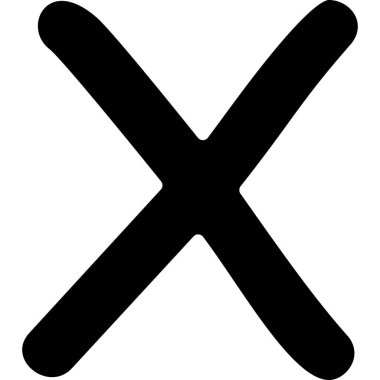 Siyah ve beyaz haç simgesinin vektör çizimi