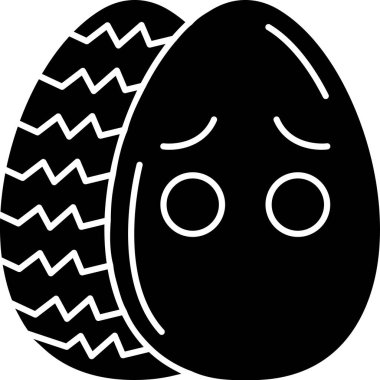 Paskalya yumurtası simgesi basit illüstrasyon