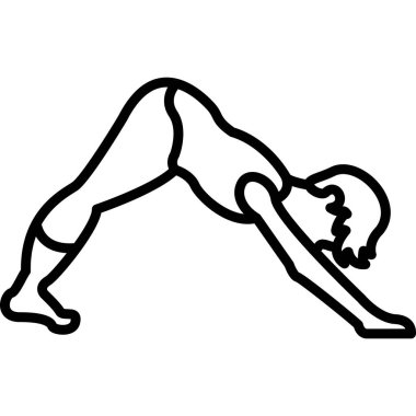 Kadın yoga poz simgesi