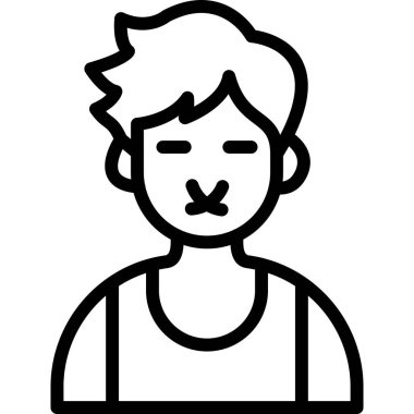 Genç adam avatar karakter vektör illüstrasyon tasarımı