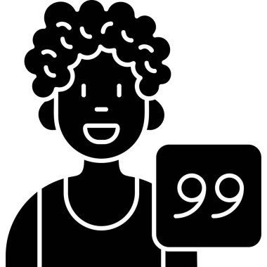 Kadın simgesi, basit vektör illüstrasyonu