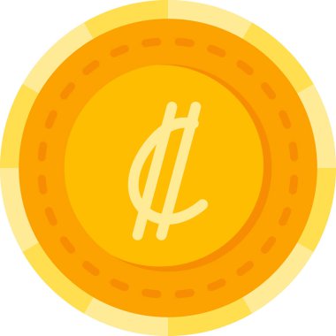 Dolar sikke simge, düz stil