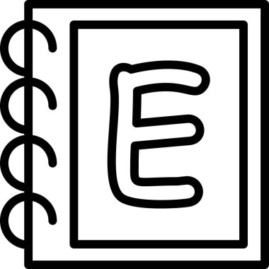 kitap simgesi ve vektör illüstrasyonu beyaz arkaplanda izole edildi