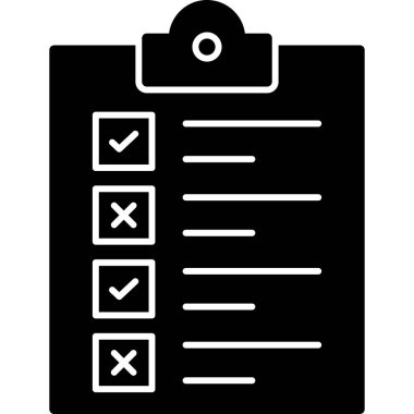 kontrol listesi simgesi, vektör illüstrasyonu