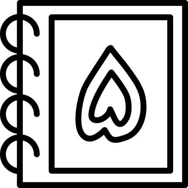 Bir kitap simgesinin vektör illüstrasyonu