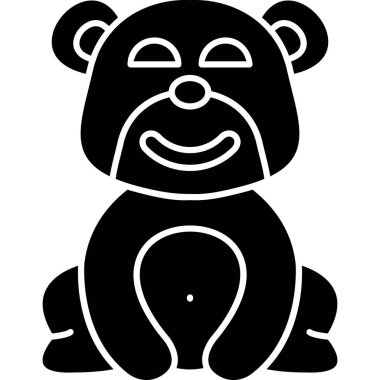 Ayı bebek ikonu vektör illüstrasyonu