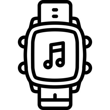 Akıllı saat ikonu. Beyaz arkaplanda izole edilmiş web tasarımı için Akıllı Saat vektör simgesi