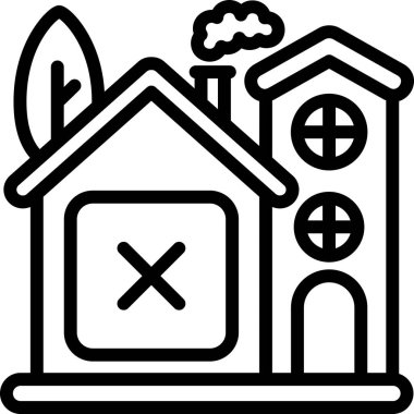 Ev. Web simgesi basit illüstrasyon