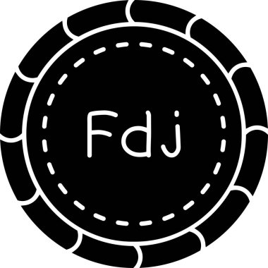 Basit vektör simgesi, kumarhane çipinin çizimi