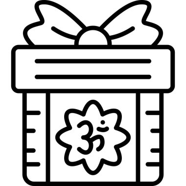 Yay ikonu vektör illüstrasyon tasarımı ile hediye