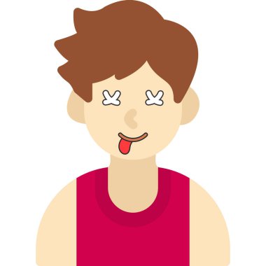 Beyaz arka planda yüz ifadesi olan çocuk