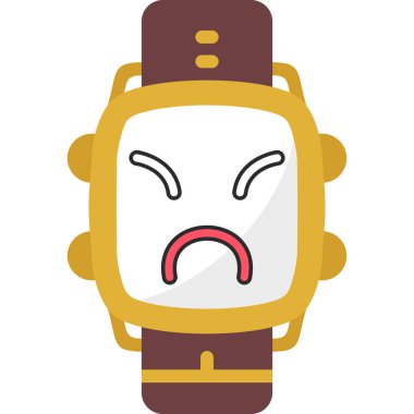 düz renk retro karikatür çalar saat