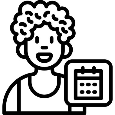 Öğrenci öğretmeni simgesi vektör çizimi