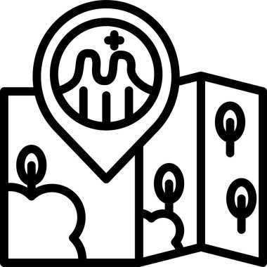 Kiliseye. Web simgesi basit illüstrasyon