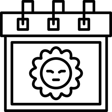 Takvim simgesi vektör illüstrasyonu