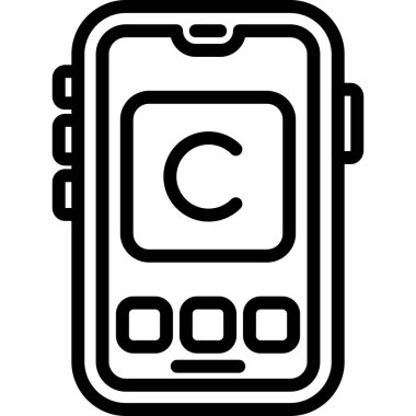 cep telefonu ikonu vektör illüstrasyonu