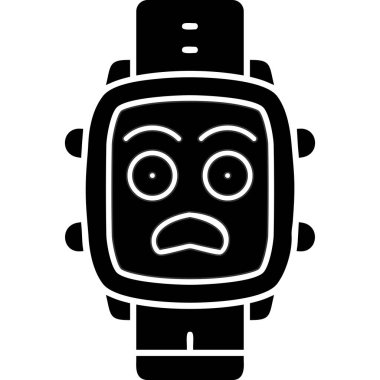 kızgın robot simgesi, vektör illüstrasyonu