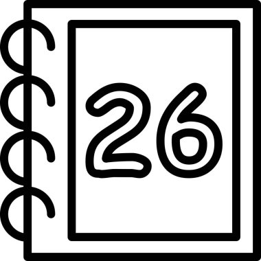 Çizgi film takviminin vektör çizimi