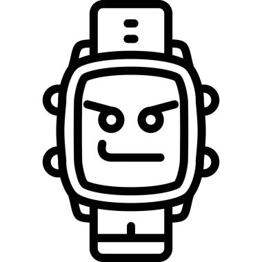 kızgın robot simgesi, satır biçimi