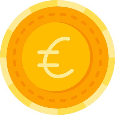 Euro para düz simgesi