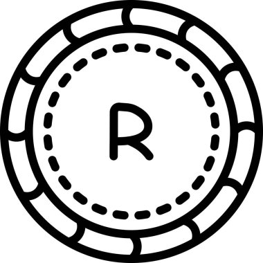 Kumarhane ruleti. Web simgesi basit illüstrasyon