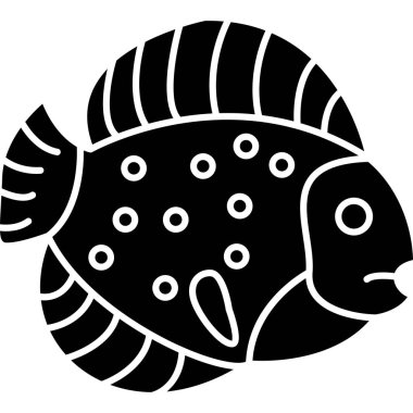 balık simgesi, vektör illüstrasyonu