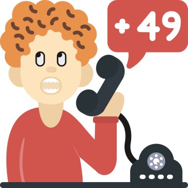 Çocuk telefonda konuşuyor.