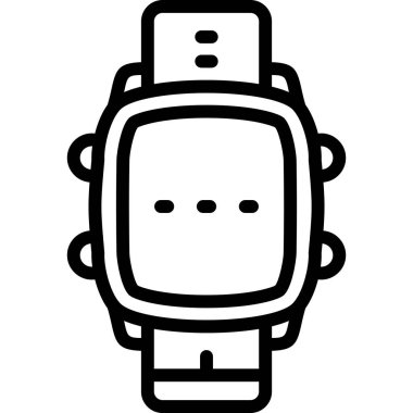 Akıllı saat ikonu. Beyaz arkaplanda izole edilmiş web tasarımı için Akıllı Saat vektör simgesi