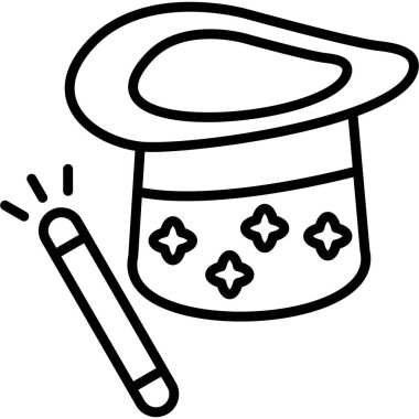 sihirli değnek kutsal kişilerin resmi, vektör çizim