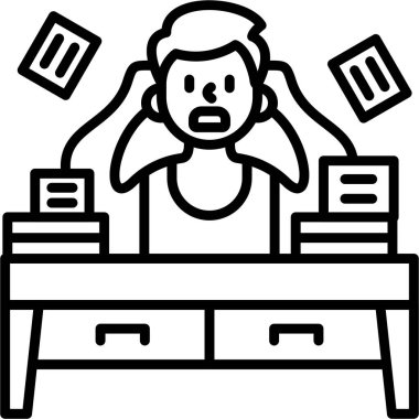 stres merkezi işçi simgesi