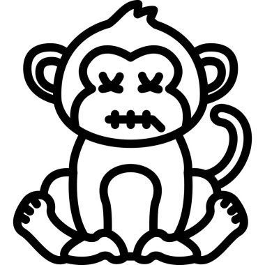 Anahat biçiminde hayvan maymun simgesi