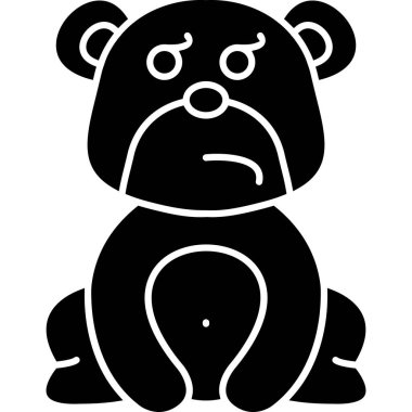 ayı simgesi, vektör çizimi beyaz arkaplanda izole edildi