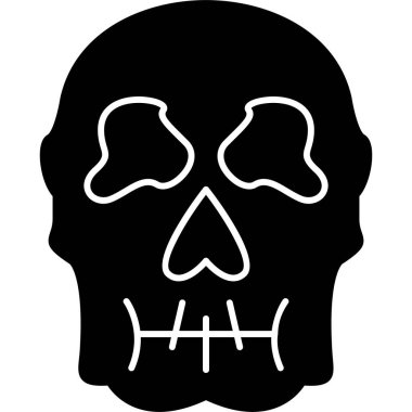 ölüm kafatası simgesi, vektör illüstrasyonu