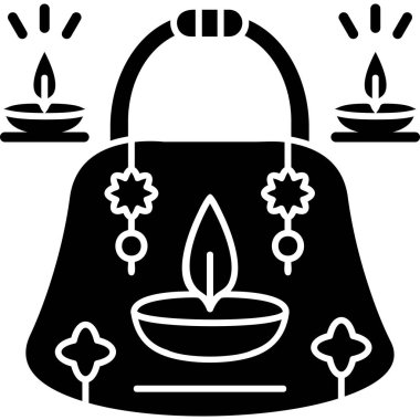 Mum simgesi vektör illüstrasyonlu mum