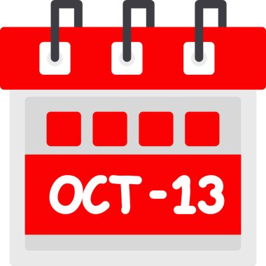 Ekim 201 takvim simgesi - vektör tasarımı