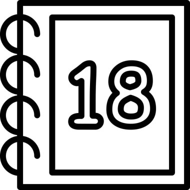 Bir takvimin vektör illüstrasyonu