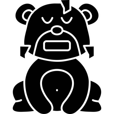 Ayı simgesi vektör illüstrasyonu