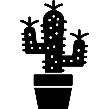 Kaktüs. Web simgesi basit illüstrasyon
