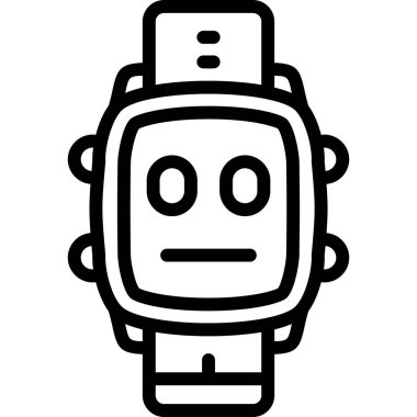 robot ikon vektör illüstrasyonu