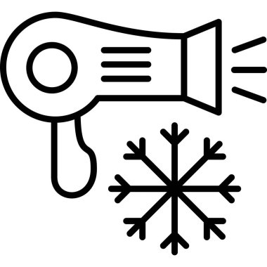 kış tatili kar ikonu, özet tarzı