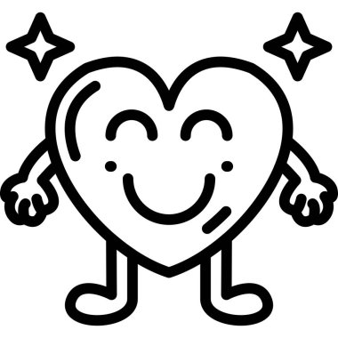 Aşk ikonu vektör illüstrasyonlu kalp