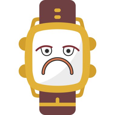 kızgın alarmlı saat simgesi doldurulmuş ana hat biçiminde