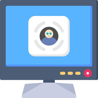 Bilgisayar. Web simgesi basit illüstrasyon